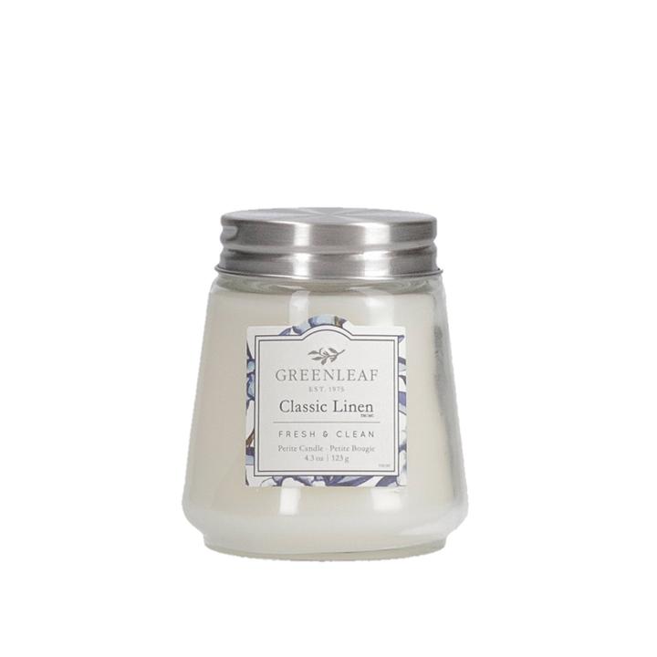 Greenleaf Petite Candle | Classic Linen