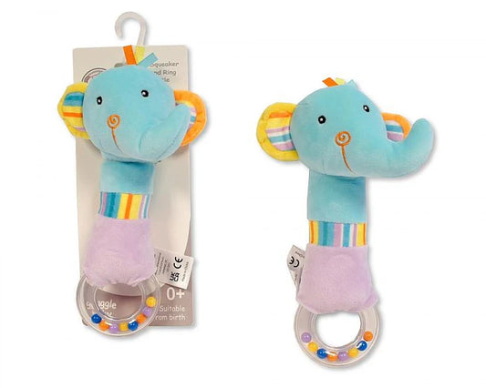 Baby Squeaker with Ring Rattle | Elephant